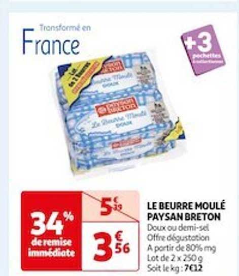 le beurre moulé paysan breton