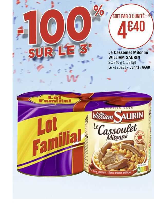 le cassoulet mitonné william saurin