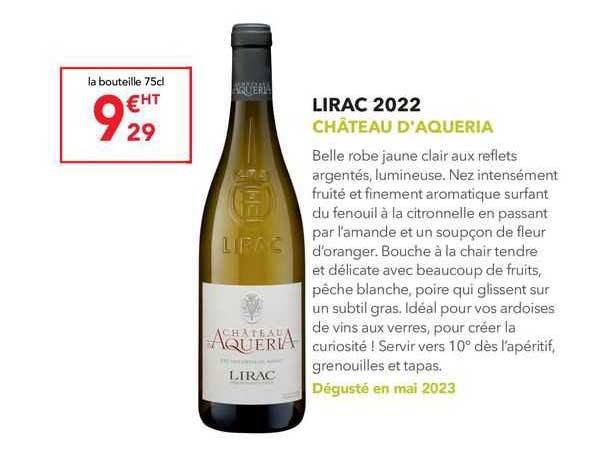 Lirac 2022 Château D'aqueria