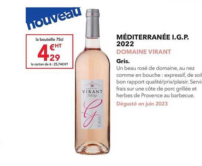 méditerranée i.g.p. 2022 domaine virant gris.