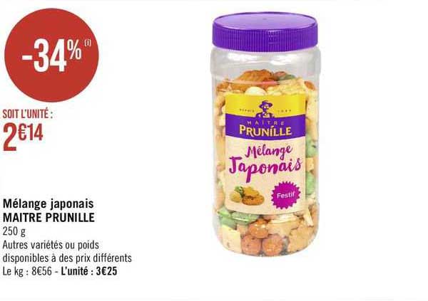 mélange japonais maître prunille