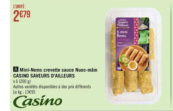 mini-nems crevette sauce nuoc-mâm casino saveurs d'ailleurs
