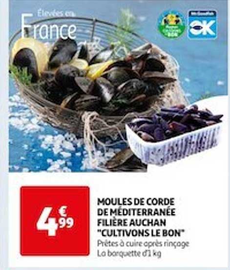 Moules De Corde De Méditerranée Filière Auchan "cultivons Le Bon"