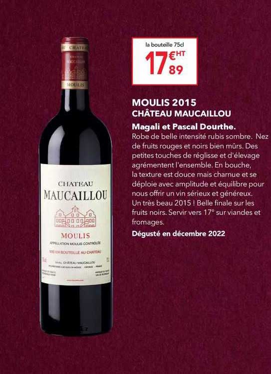 moulis 2015 château maucaillou magali et pascal dourthe