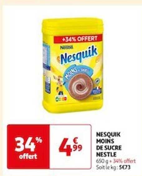 nesquik moins de sucre nestlé