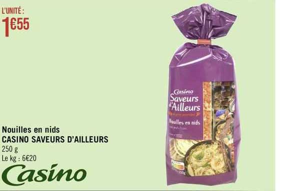 nouilles en nids casino saveurs d'ailleurs