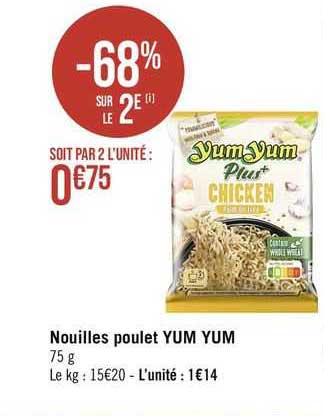 nouilles poulet yum yum