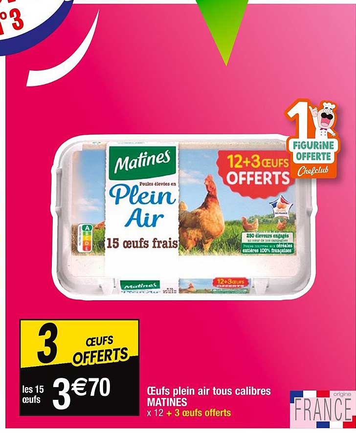 oeufs plein air tous calibres matines