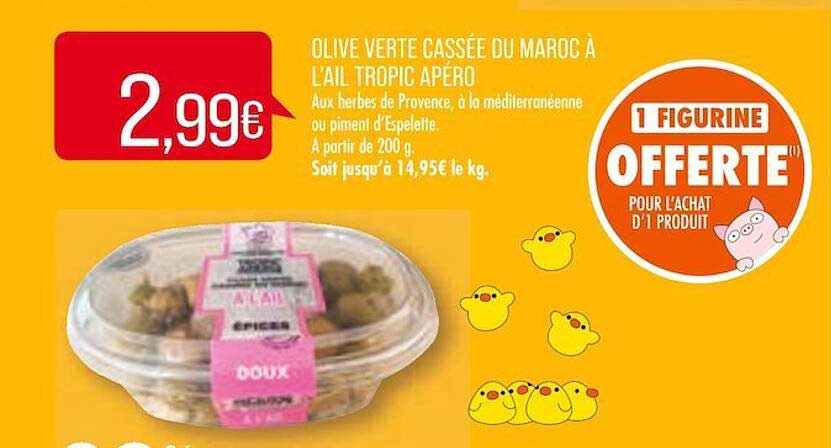 Olive Verte Cassée Du Maroc à L'ail Tropic Apéro