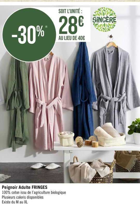 Peignoir Adulte Fringes Sincère