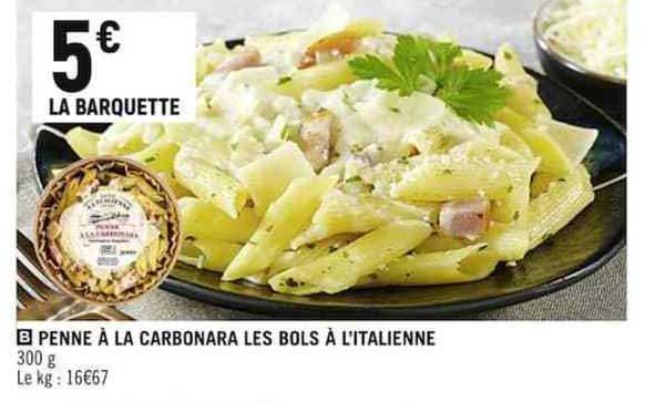 penne à la carbonara les bols à l'italienne