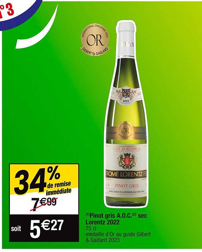 pinot gris a.o.c. sec lorentz 2022