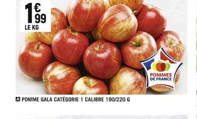 Pomme Gala Catégorie 1 Calibre