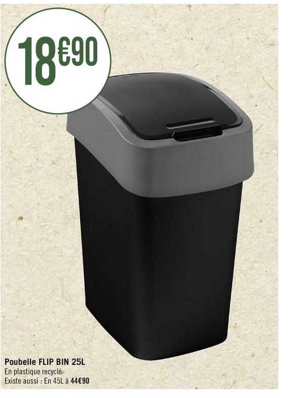 poubelle flip bin 25 l