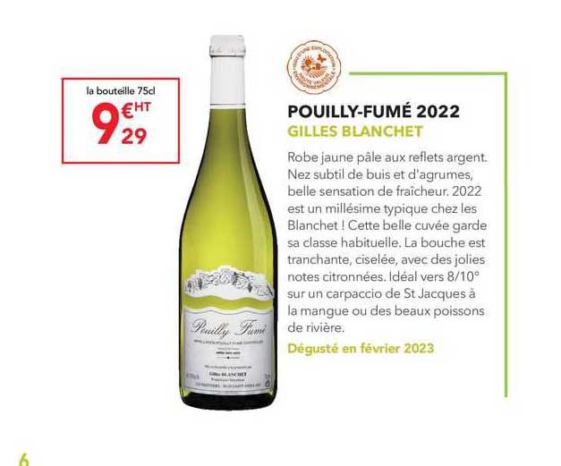 pouilly-fumé 2022 gilles blanchet