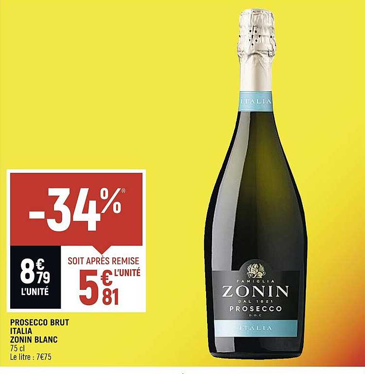 Prosecco Brut Italia Zonin Blanc