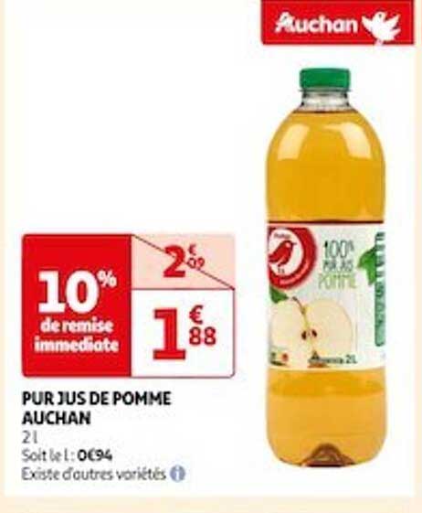 Pur Jus De Pomme Auchan