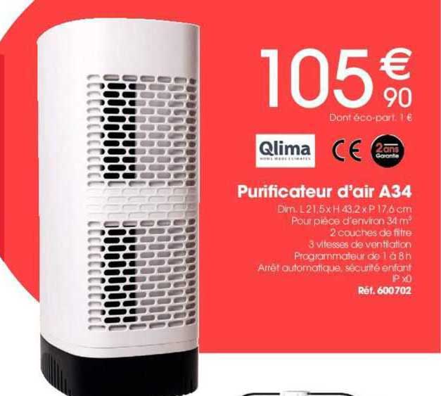 purificateur d'air a34 qlima