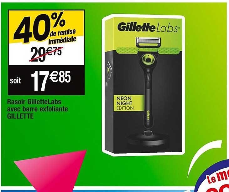 rasoir gillettelabs avec barre exfoliante gillette
