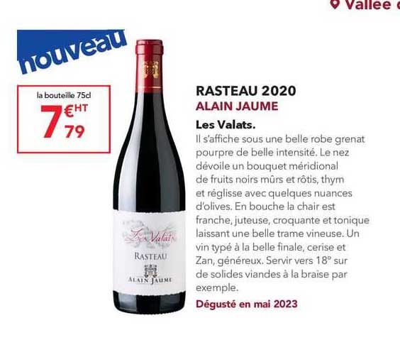rasteau 2020 alain jaume les valats