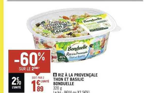 Riz à La Provençale Thon Et Basilic Bonduelle