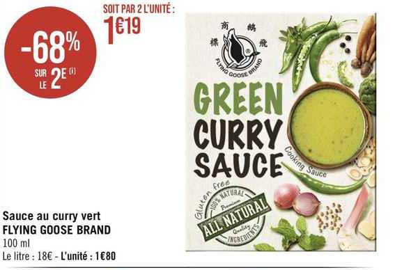 Sauce Au Curry Vert Flying Goose Brand