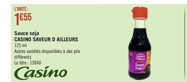 sauce soja casino saveur d'ailleurs