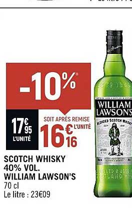 scotch whisky 40% vol. william lawson's
