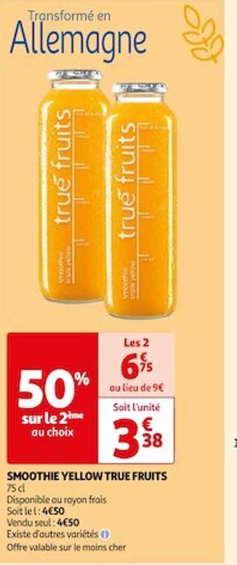 smoothie yellow true fruits