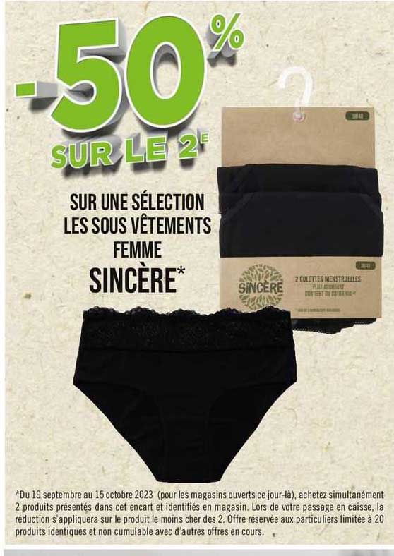 sous vêtements femme sincère