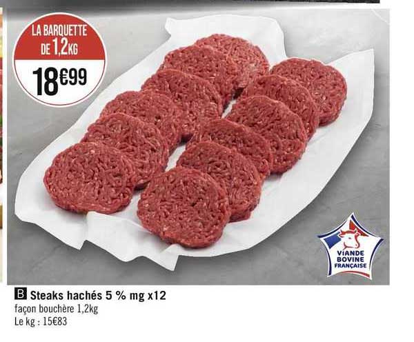 Steaks Hachés 5% Mg X12