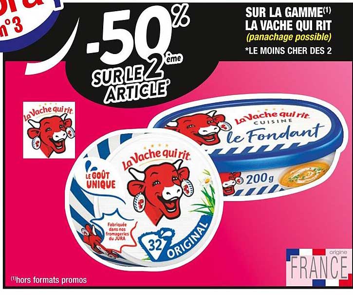 sur la gamme la vache qui rit
