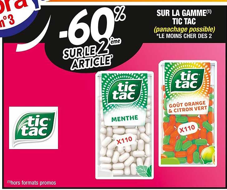 sur la gamme tic tac