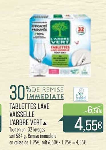 tablettes lave vaisselle l'arbre vert