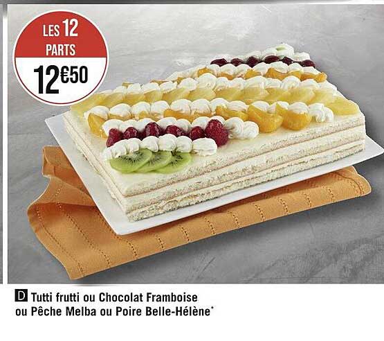 tutti frutti ou chocolat framboise ou pêche melba ou poire belle-hélène