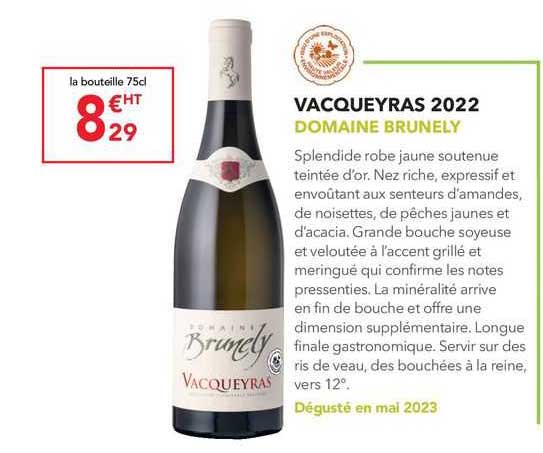 vacqueyras 2022 domaine brunely