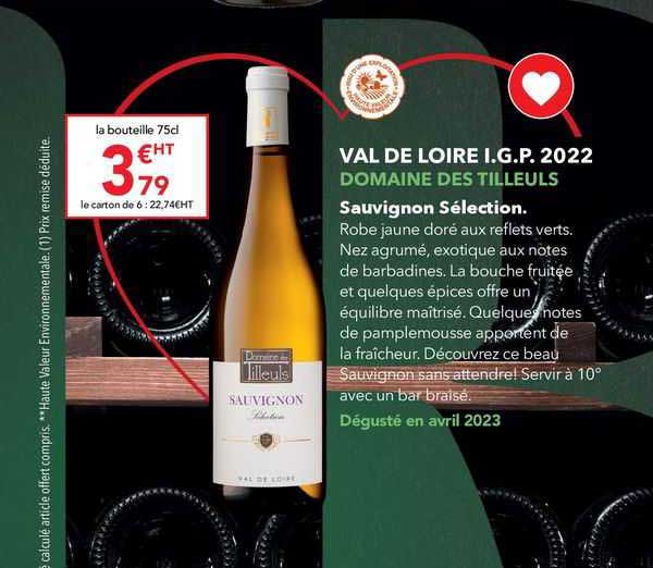 val de loire i.g.p 2022 domaine des tilleuls