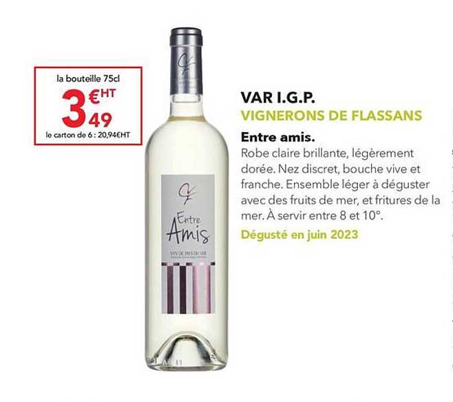 var i.g.p. vignerons de flassans entre amis.