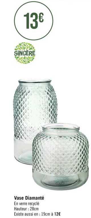 vase diamanté sincère