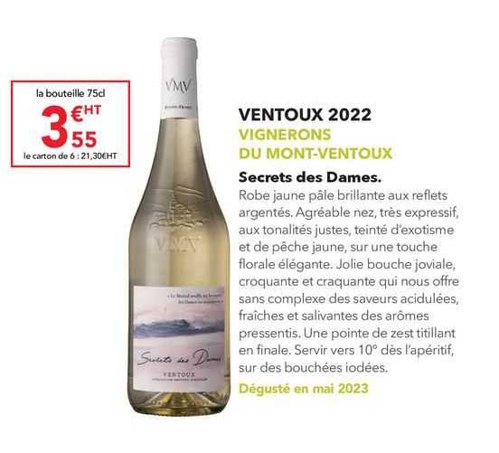 ventoux 2022 vignerons du mont-ventoux secrets des dames