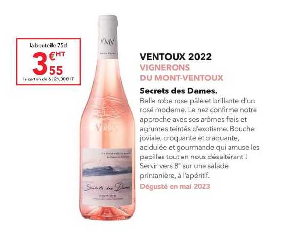 ventoux 2022 vignerons du mont-ventoux secrets des dames