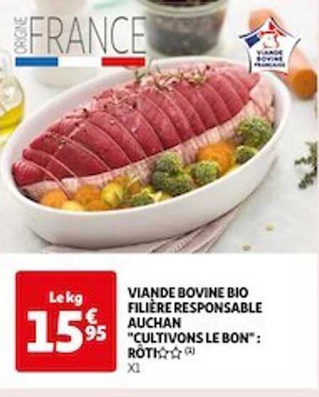 viande bovine bio filière responsable auchan "cultivons le bon"