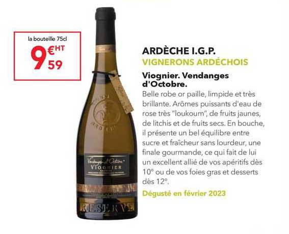 vignerons ardéchoix viognier, vendanges d'octobre