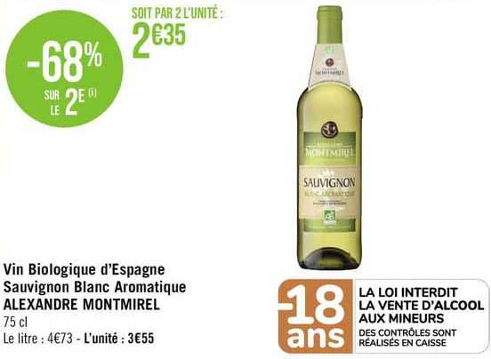 vin biologique d'espagne sauvignon blanc aromatique alexandre montmirel