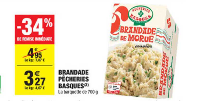 brandade pêcheries basques -34% de remise immédiate