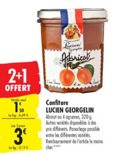 confiture lucien georgelin 2+1 offert