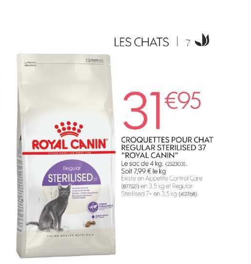 croquettes pour chat regular sterilised 37 royal canin
