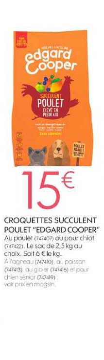croquettes succulent poulet edgard cooper