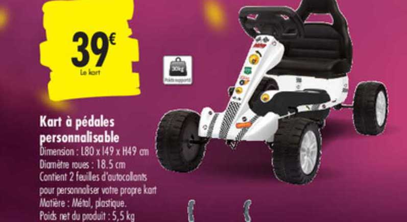 kart à pédales personnalisable