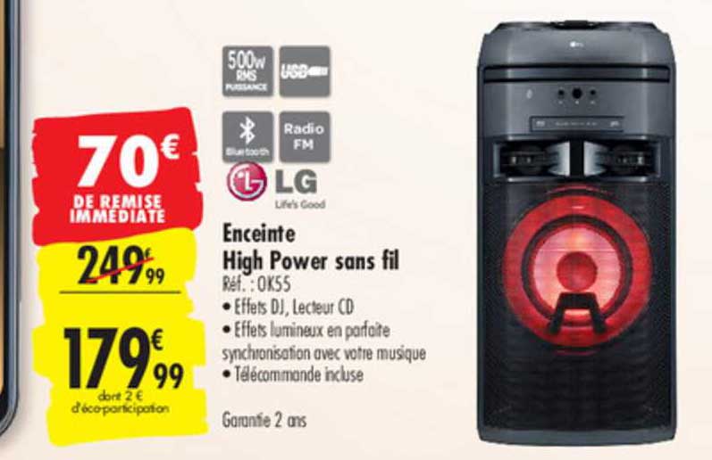 lg enceinte high power sans fil